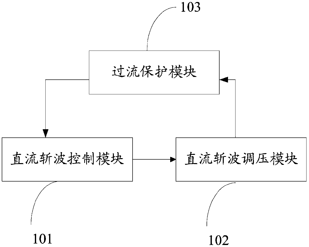 Direct-current chopper voltage regulating circuit