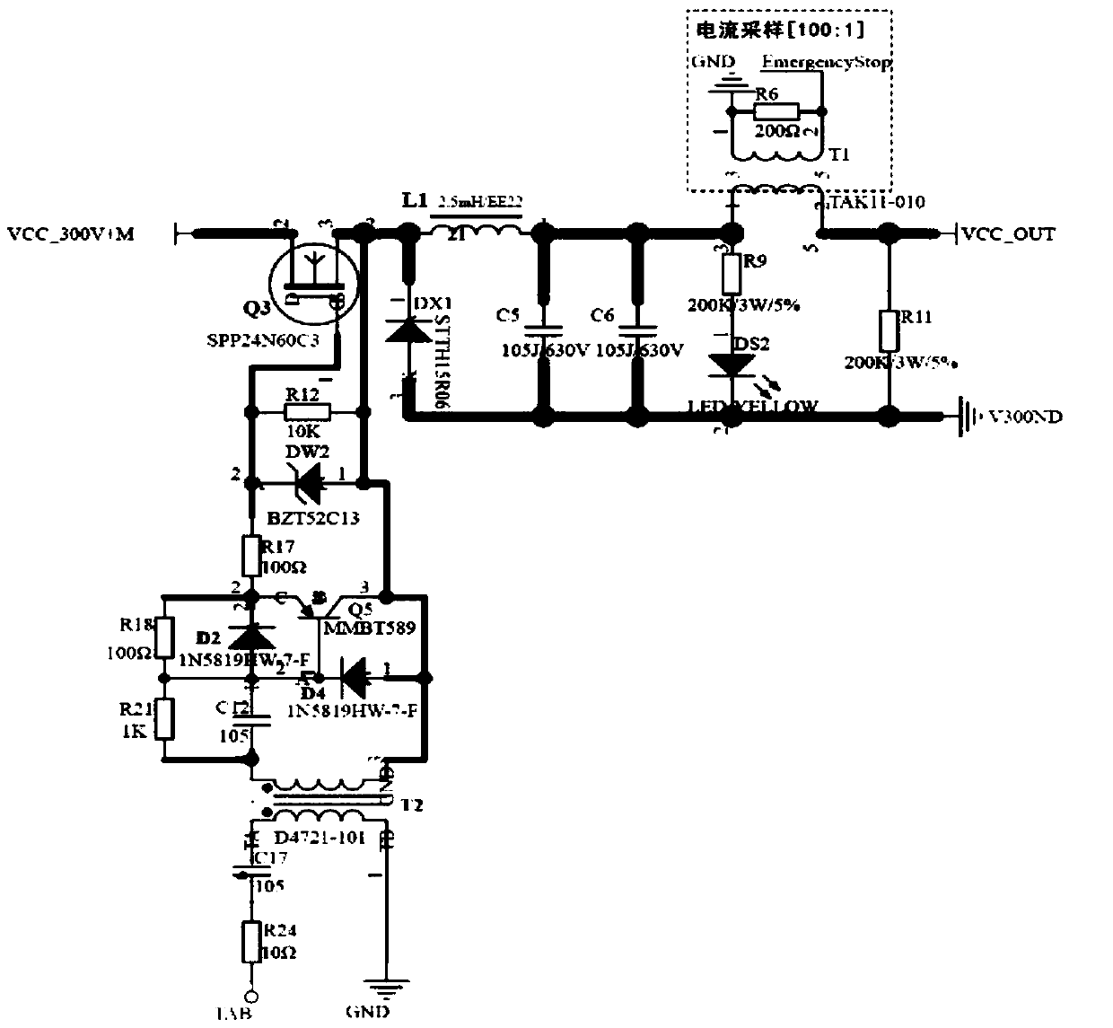 Direct-current chopper voltage regulating circuit