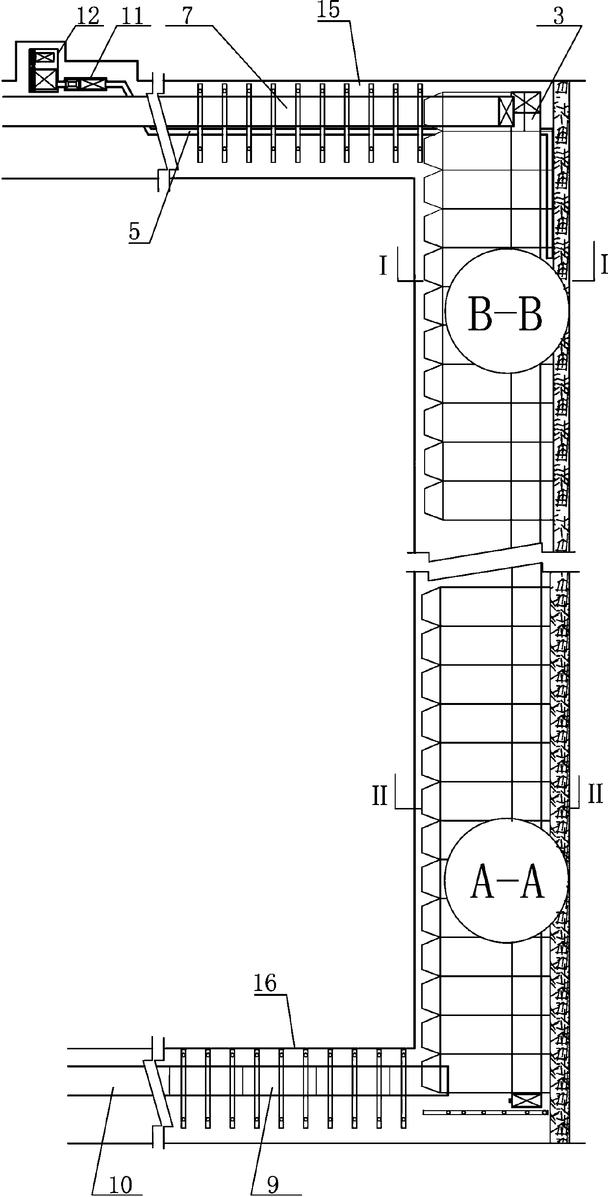 Pneumatic gangue combined filling device and coal mining method