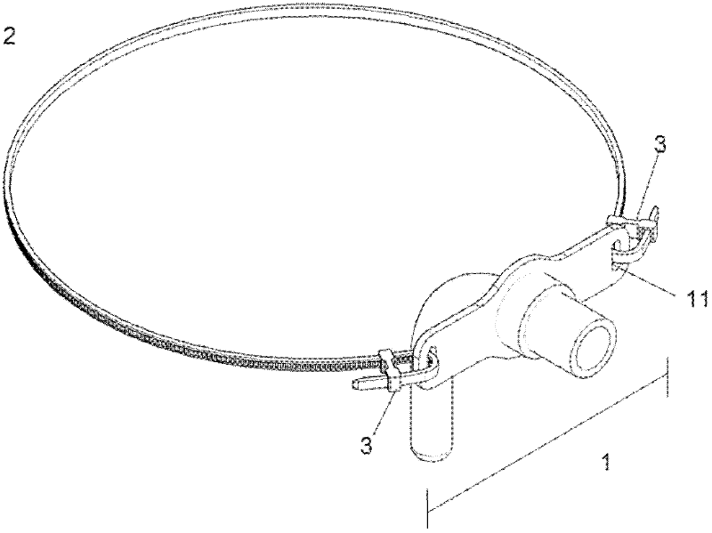 Tracheal cannula fixing device for tracheotomy child patient