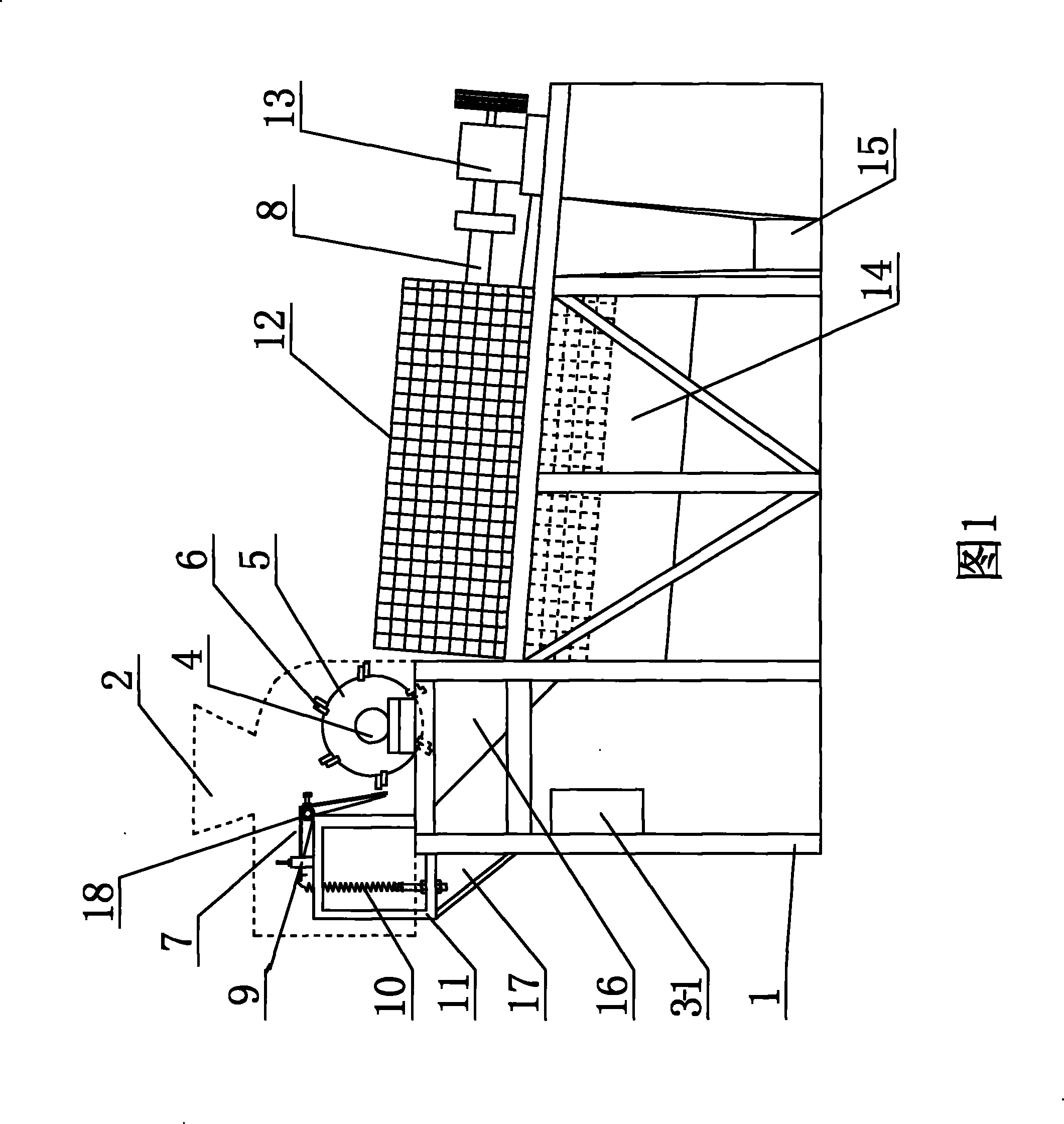 Roller screen type stone extractor for separating soil and stone