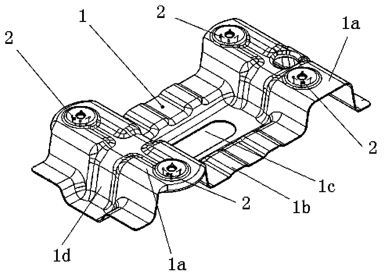 Gearshift mounting plate and gearshift mounting structure