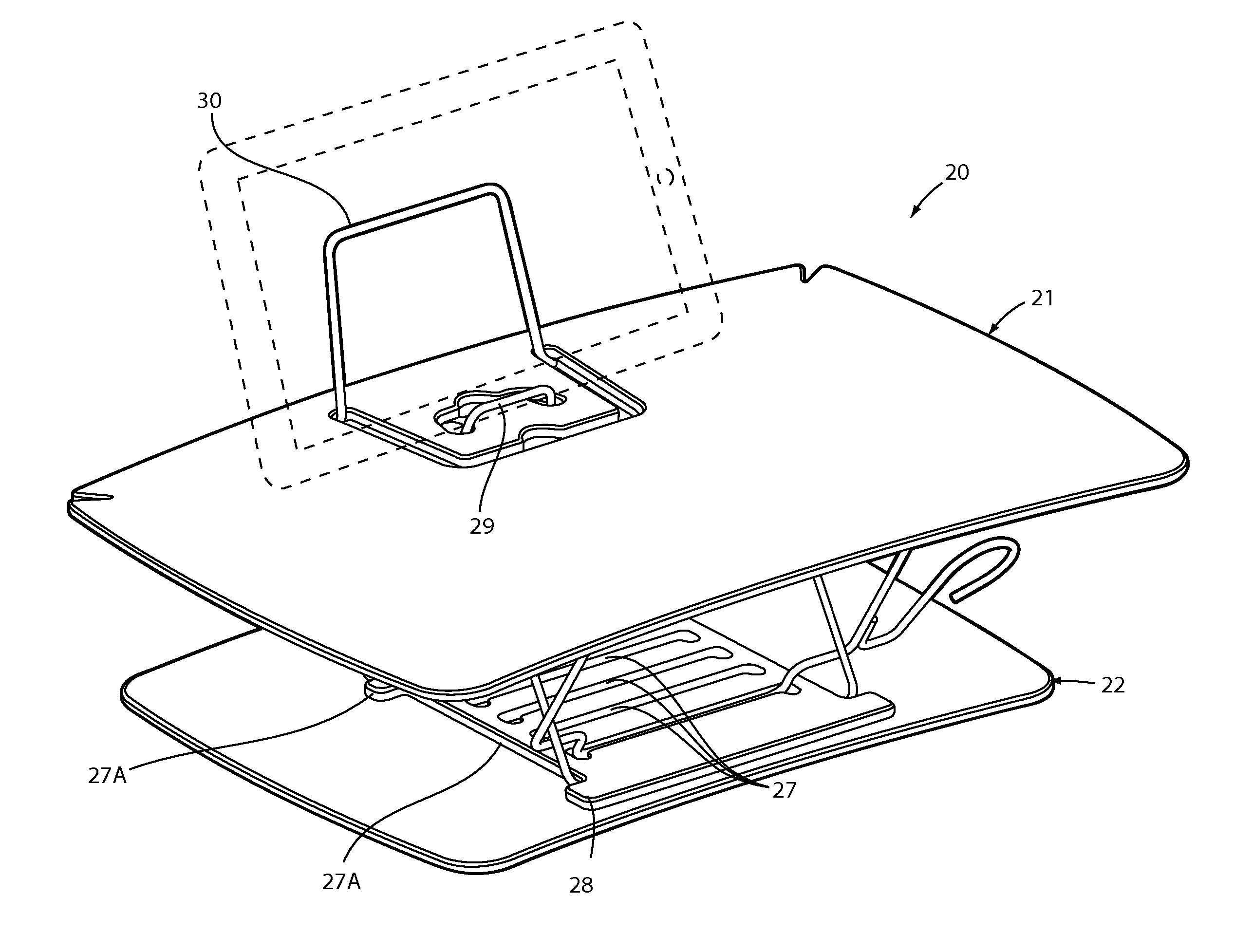 Adjustable laptop support for electronic devices