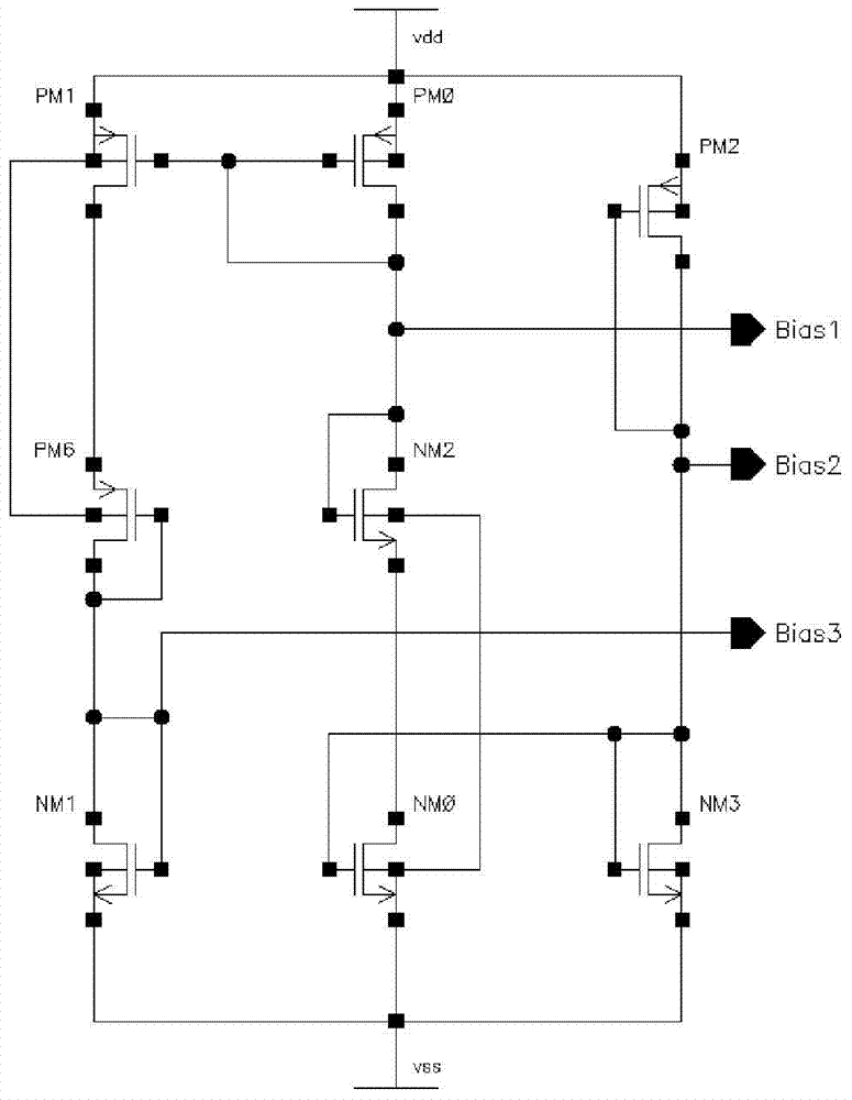 CMOS low-temperature small-noise operation amplifying circuit