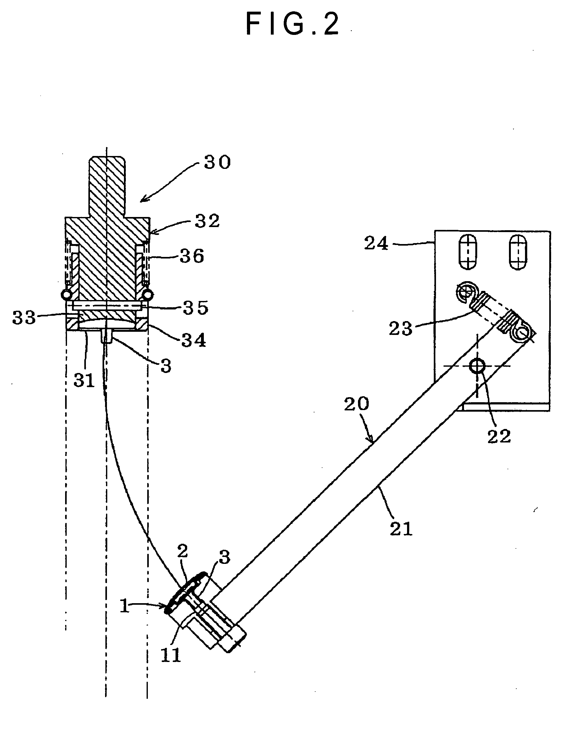 Button-attaching device and method of attaching button to upper die of button-attaching device
