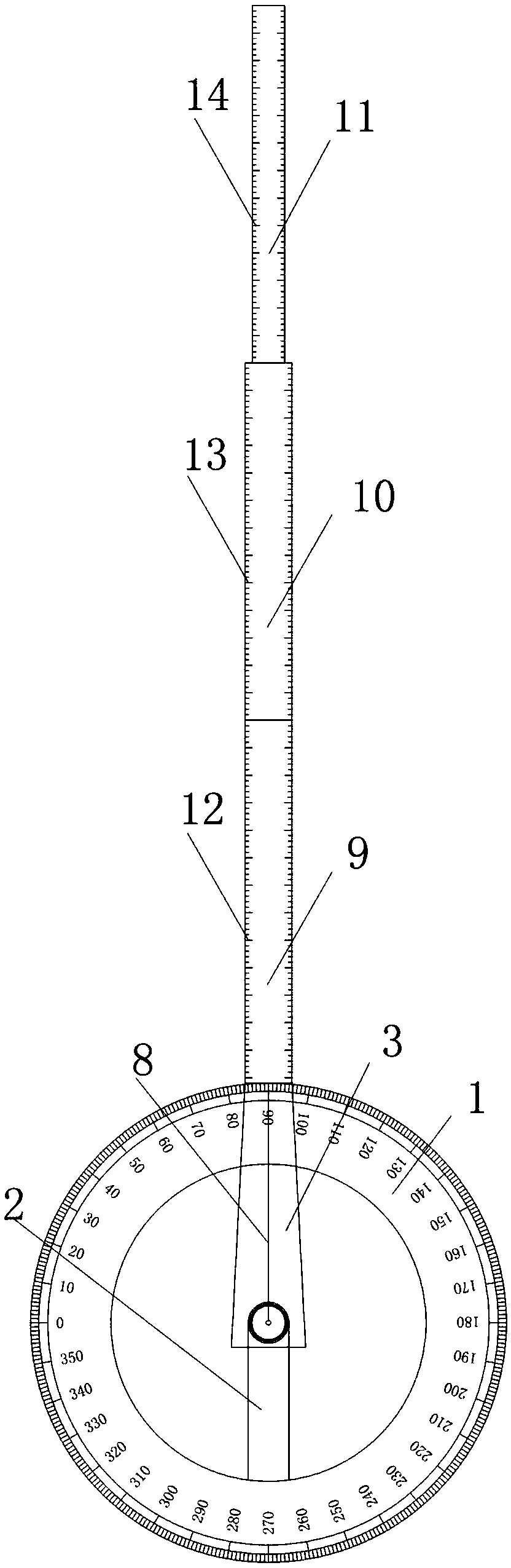 Portable teaching protractor