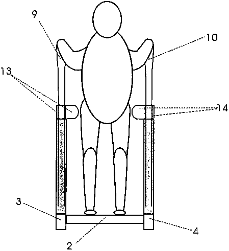 Multiple safety rod holding backward walking machine and rod holding backward walking body building method thereof