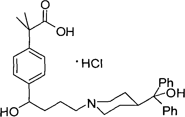 Synthetic method of a fexofenadine hydrochloride