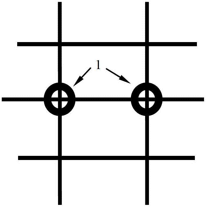 Image detection method of thick line type cross ring mark