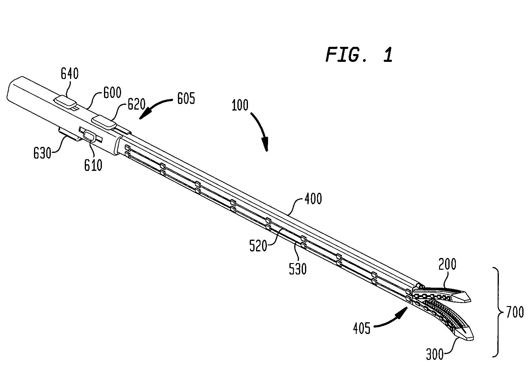 Surgical stapler with a bendable end effector