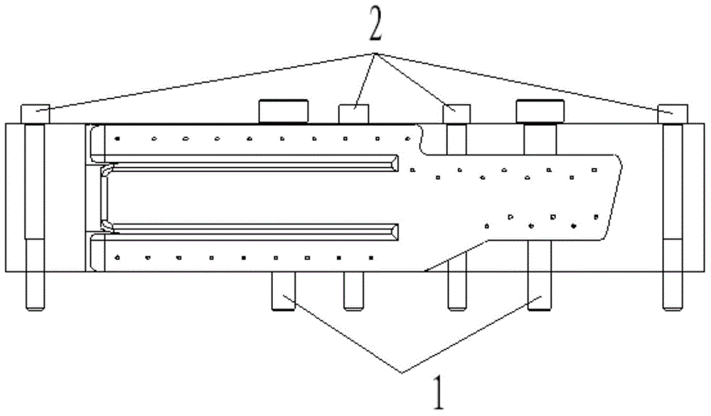 Machining process method for complex support parts