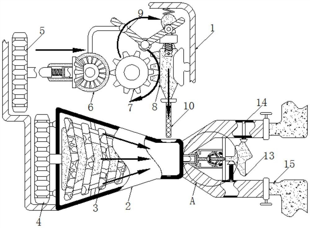 Chemical processing exhaust gas collecting device for controlling inflation condition by means of air pressure change