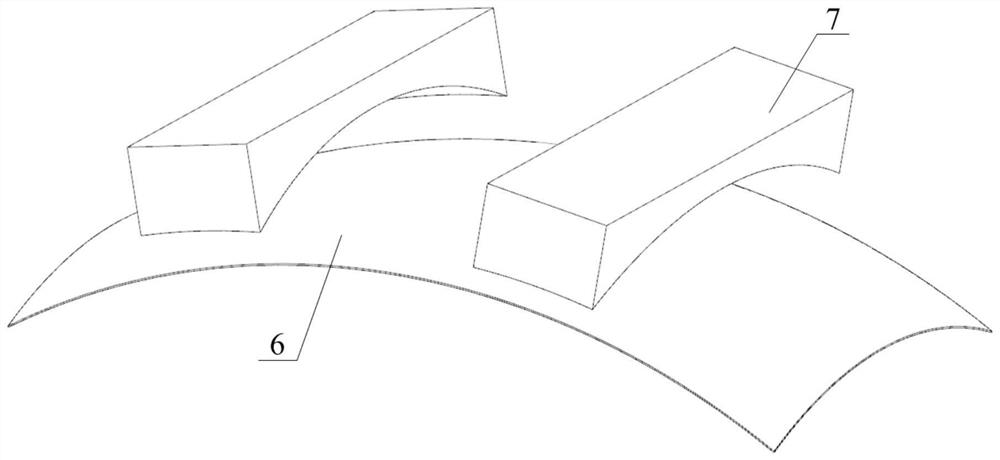 Stretch-electromagnetic composite forming device and method for multi-curvature skin parts