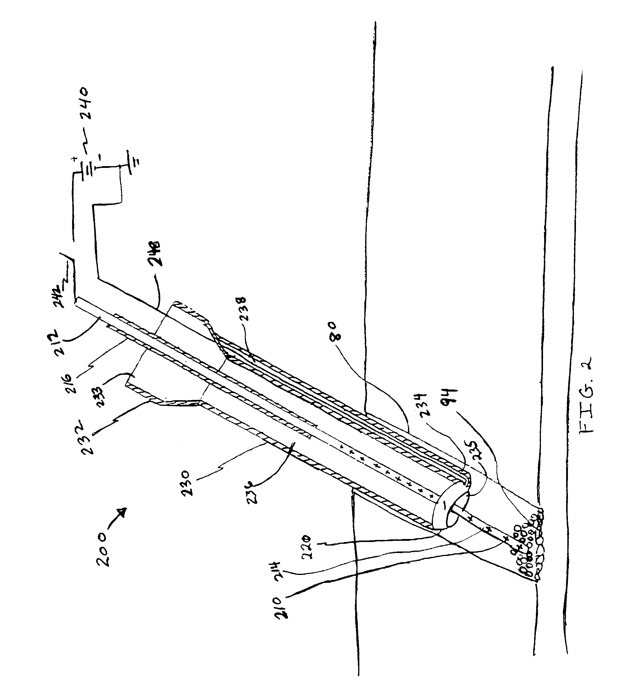 Apparatus and method for electrically induced thrombosis