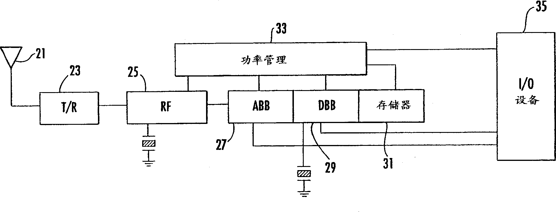 Multiple mode radiotelephone incuding glue circuits and related methods and circuits