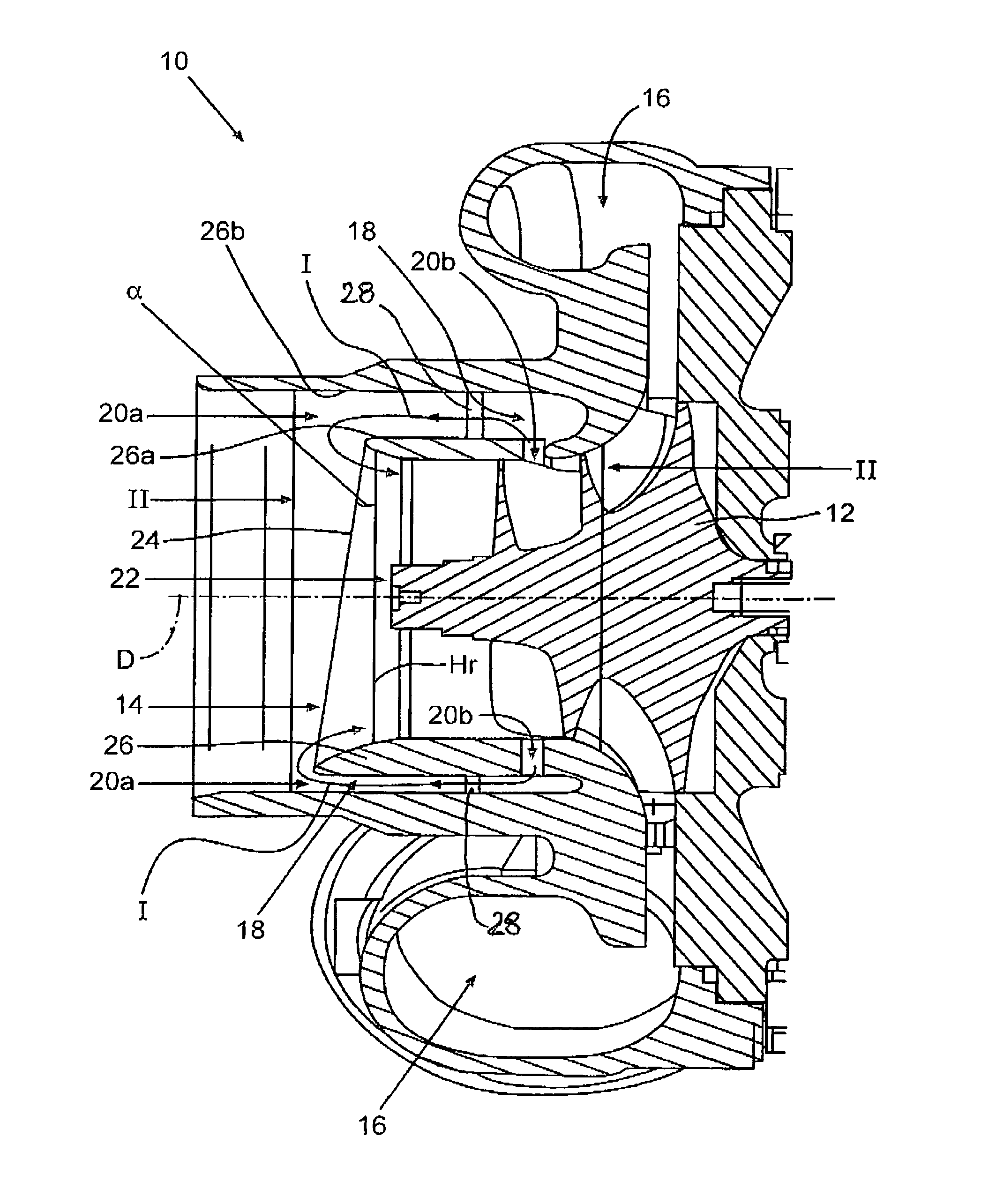 Radial compressor, particularly for an exhaust gas turbocharger of an internal combustion engine