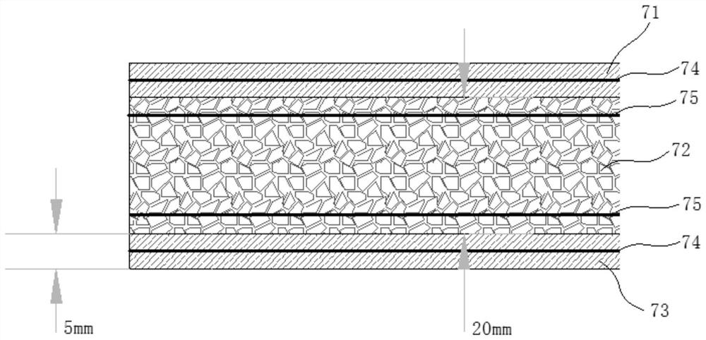 Production line and forming method for forming cement-based composite river silt multilayer board