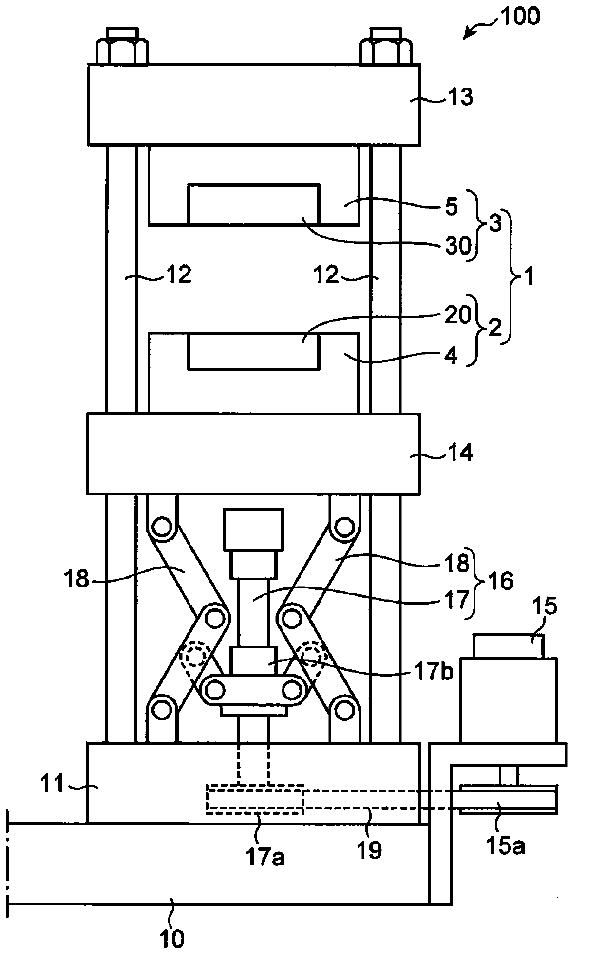 Resin sealing mold and method for manufacturing resin molded portion of electronic component