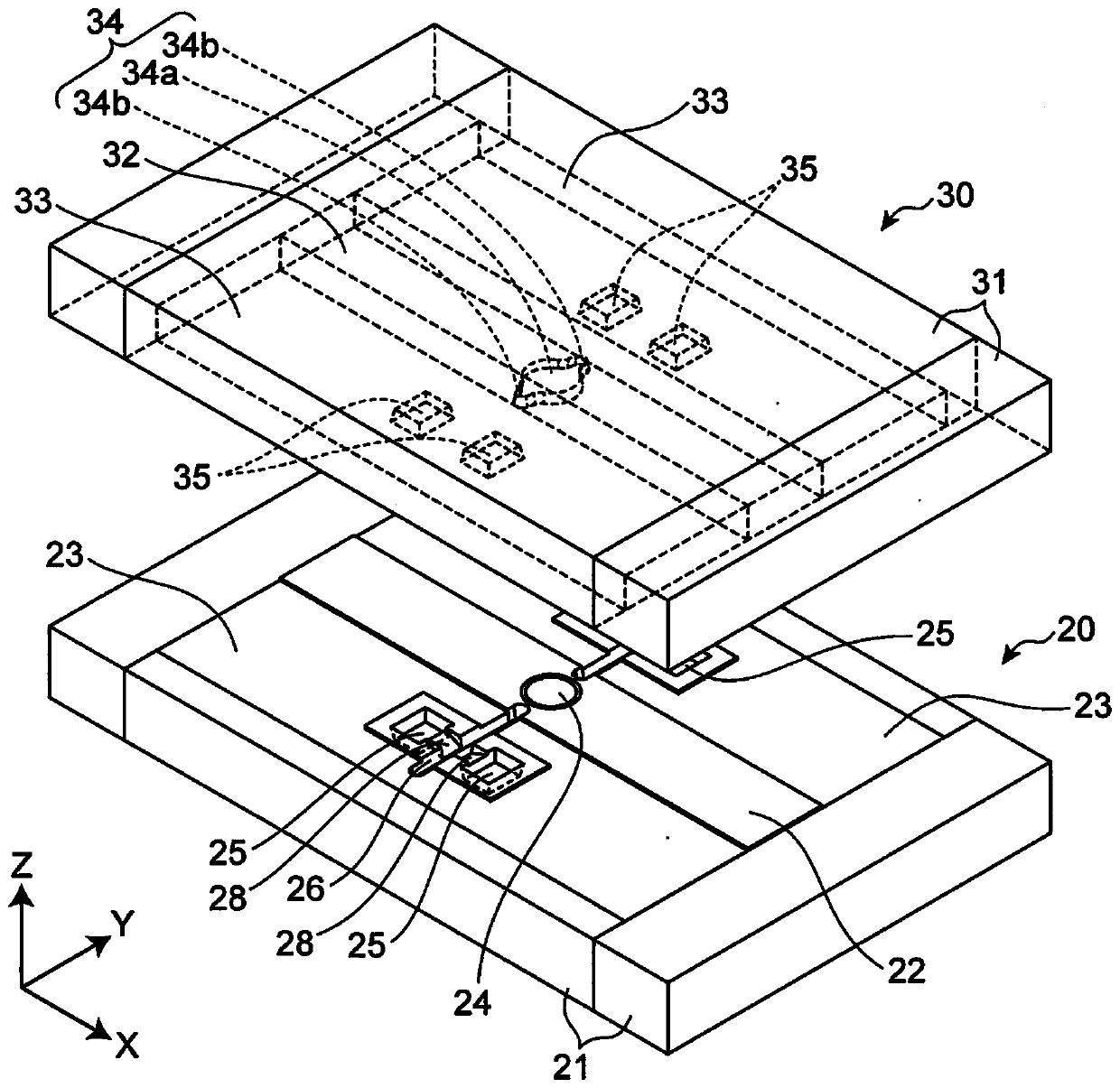 Resin sealing mold and method for manufacturing resin molded portion of electronic component