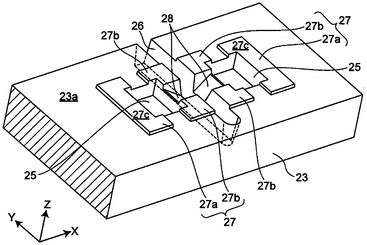 Resin sealing mold and method for manufacturing resin molded portion of electronic component