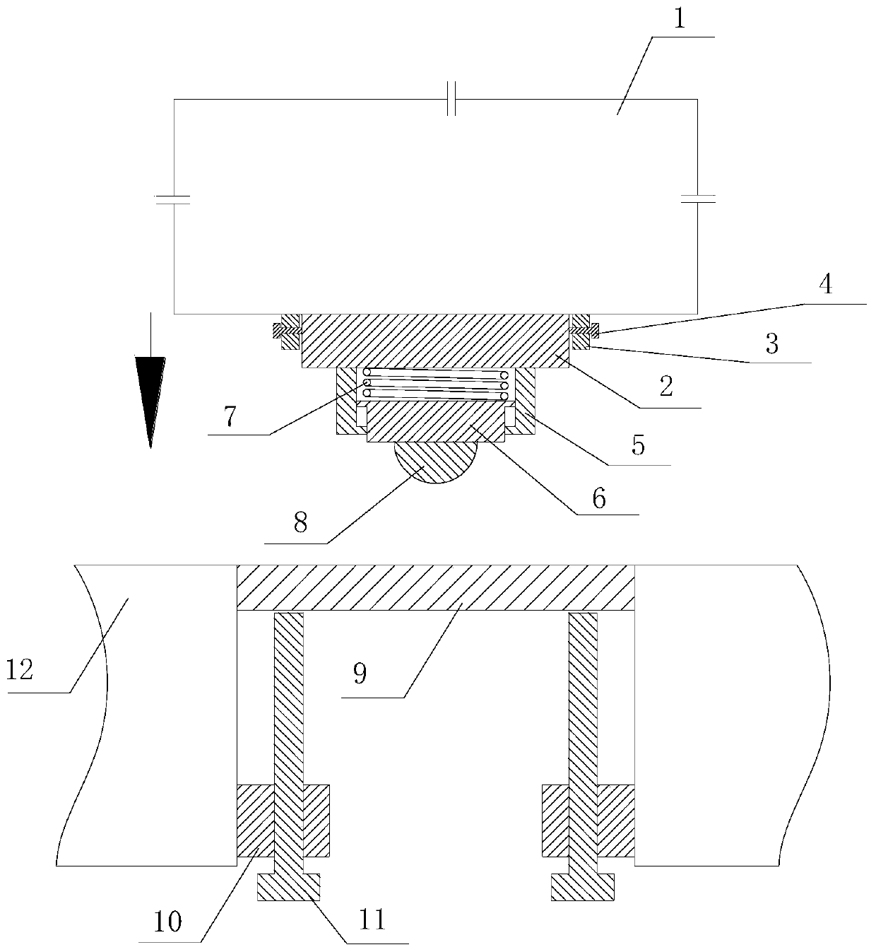 Large-span steel box girder side span folding device and method