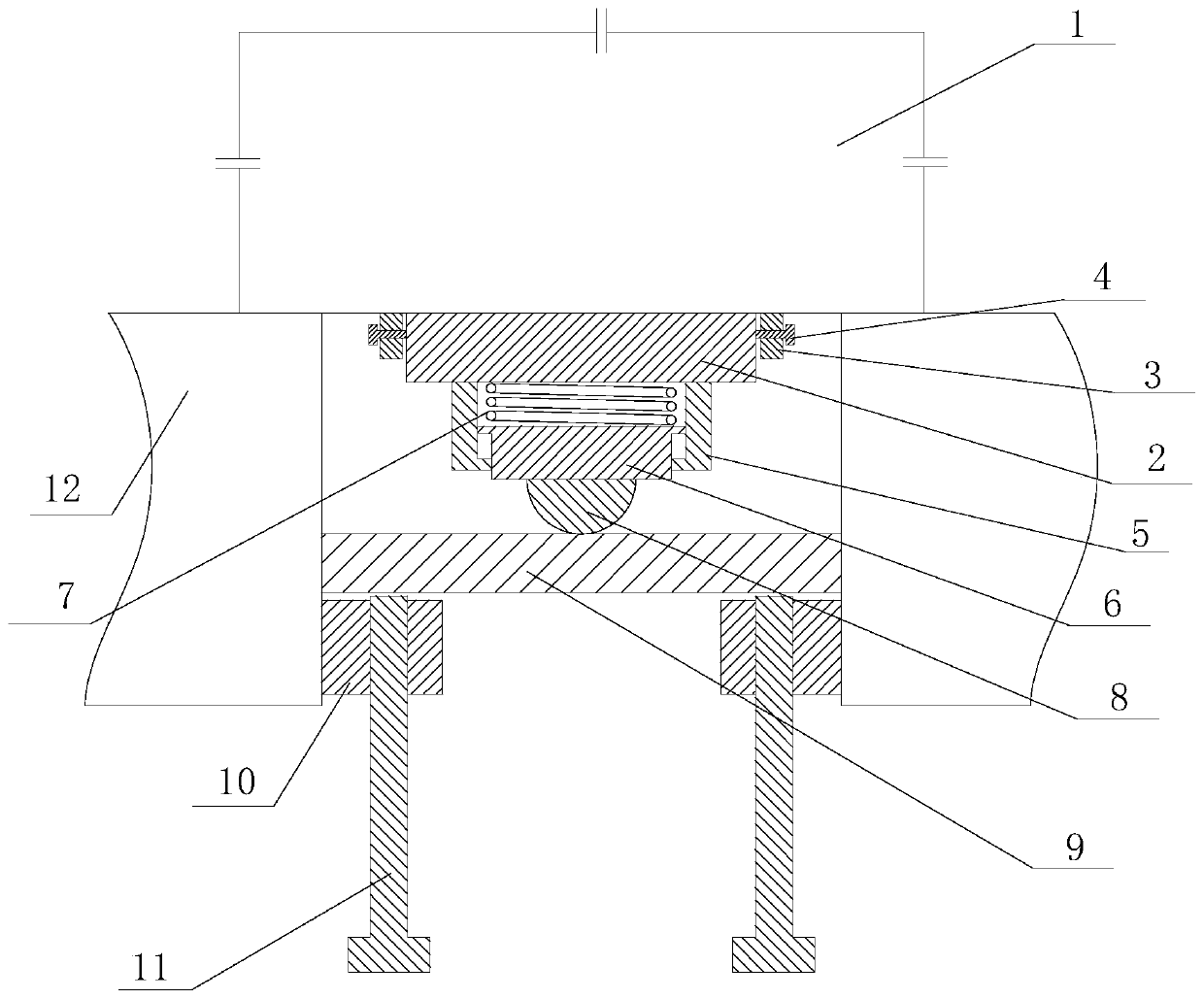Large-span steel box girder side span folding device and method