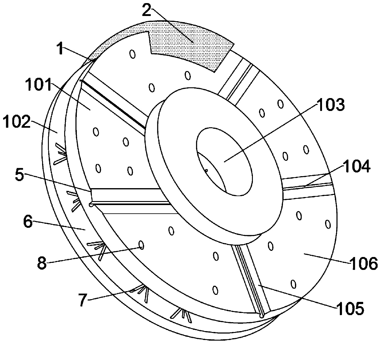 Dual-disc brake disc of high-property vehicle