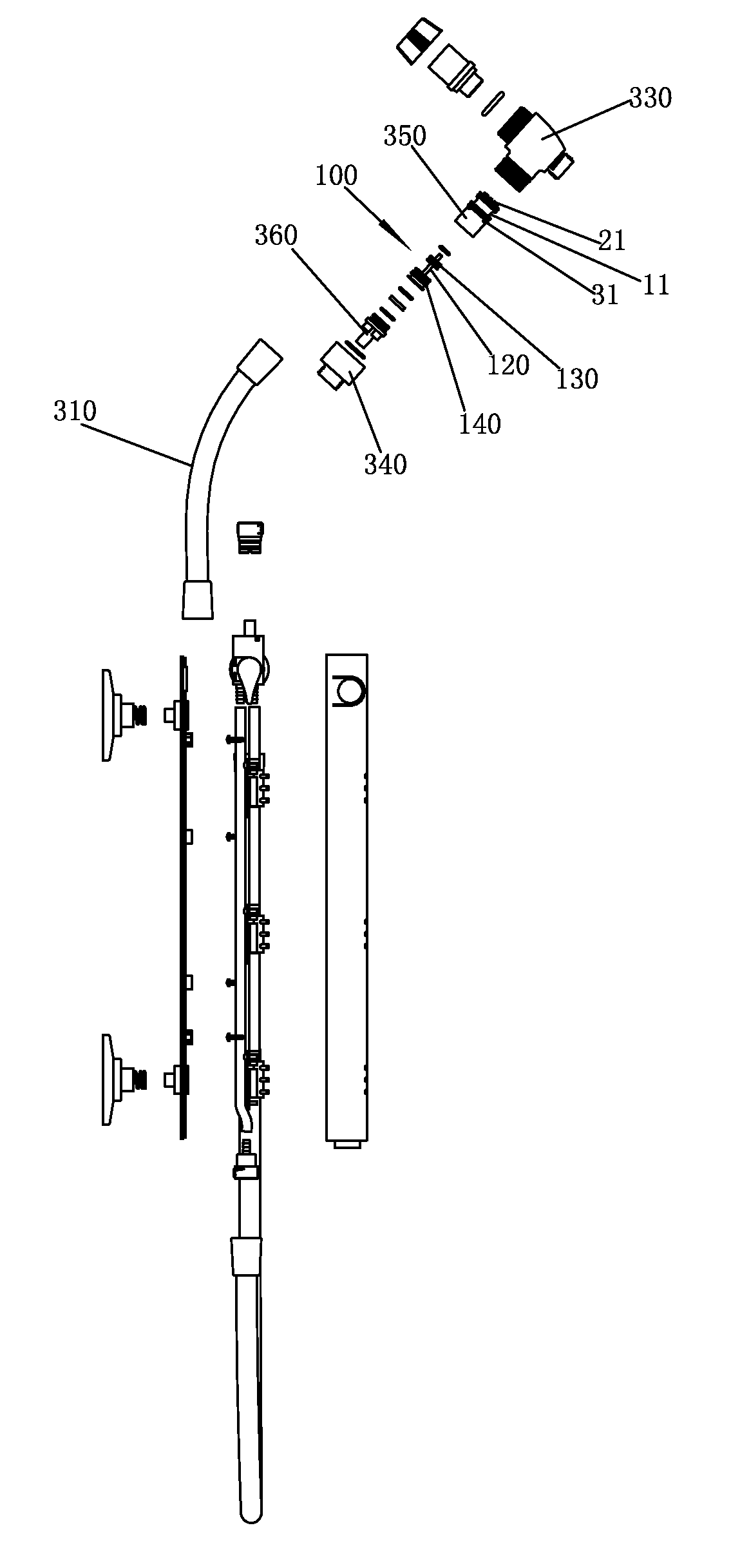 Combined pilot valve mechanism and a shower system applied with the combined pilot valve mechanism