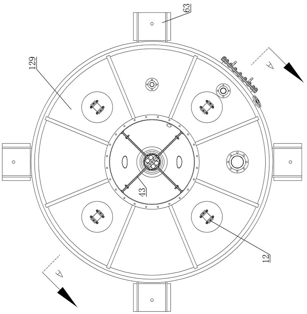 Mixing stock bin with suspension type mixing pipe