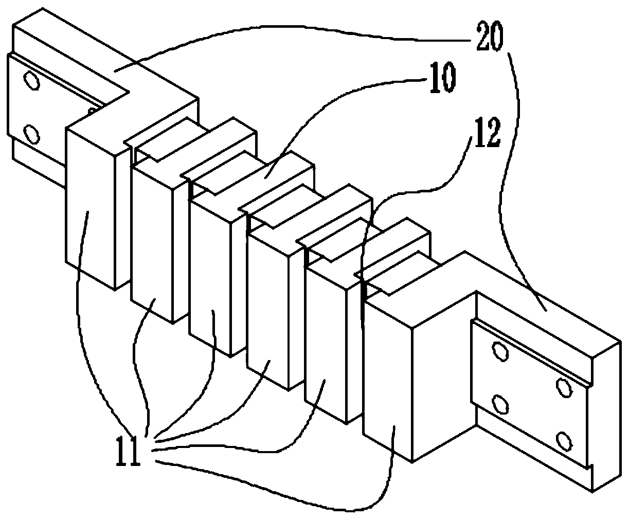 Sectional insulator and contact rail system