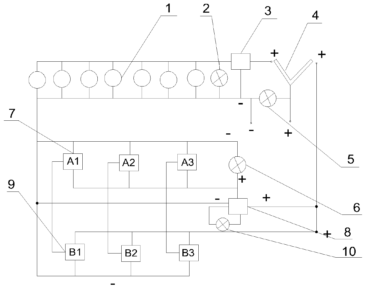 Pendulum contrast demonstration circuit and instrument