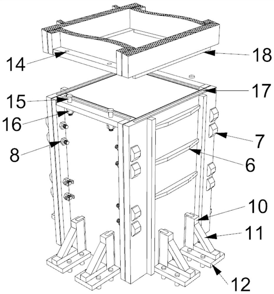 Formwork fastening device for aluminum formwork construction in constructional engineering