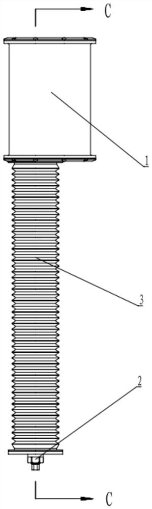 An underwater sealing structure of an electric push-pull rod