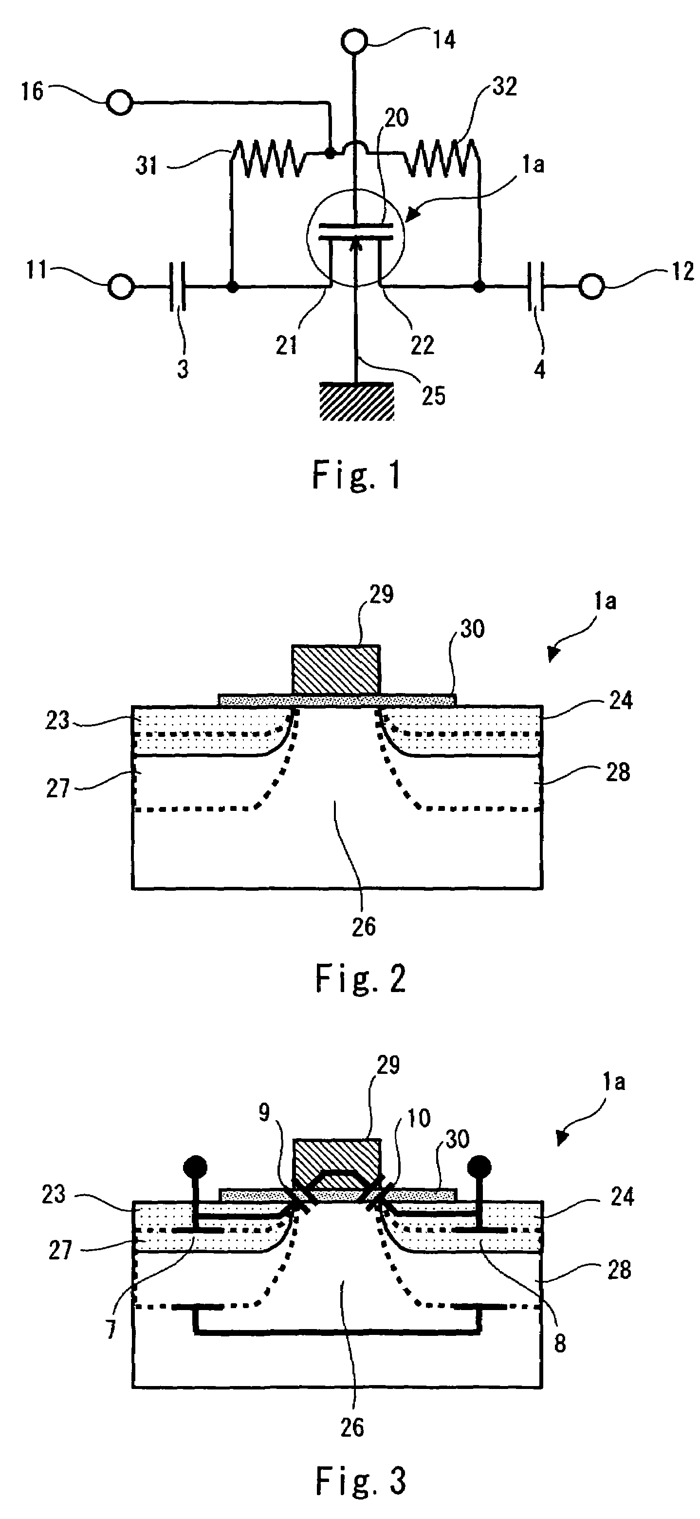 Semiconductor device for RF switching
