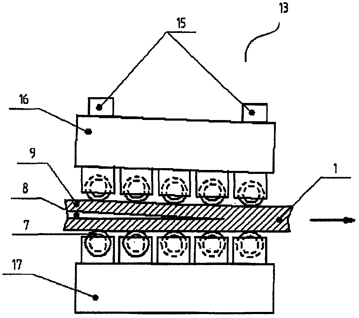 Method for the continuous casting of a metal strand