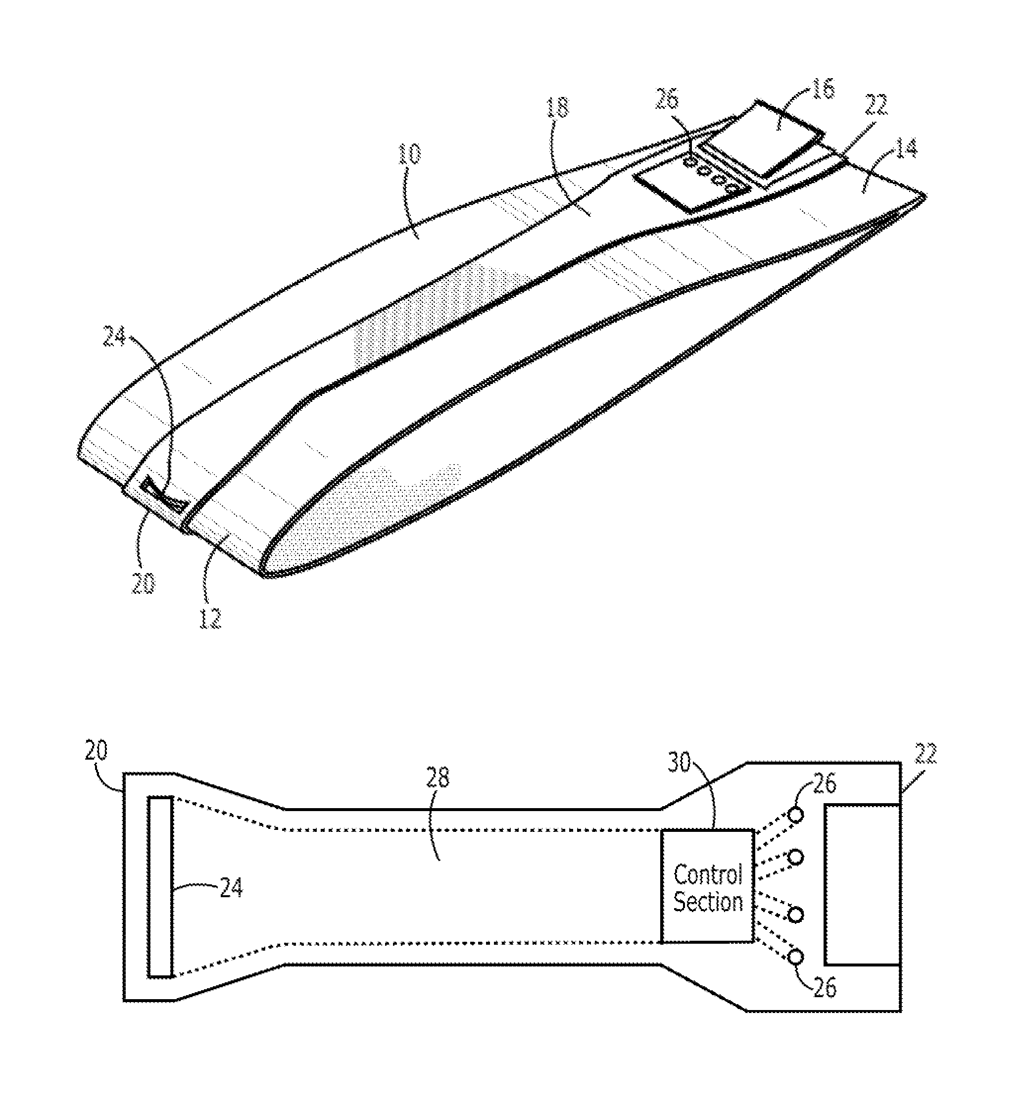 Flow control structure and associated method for controlling attachment with a control surface