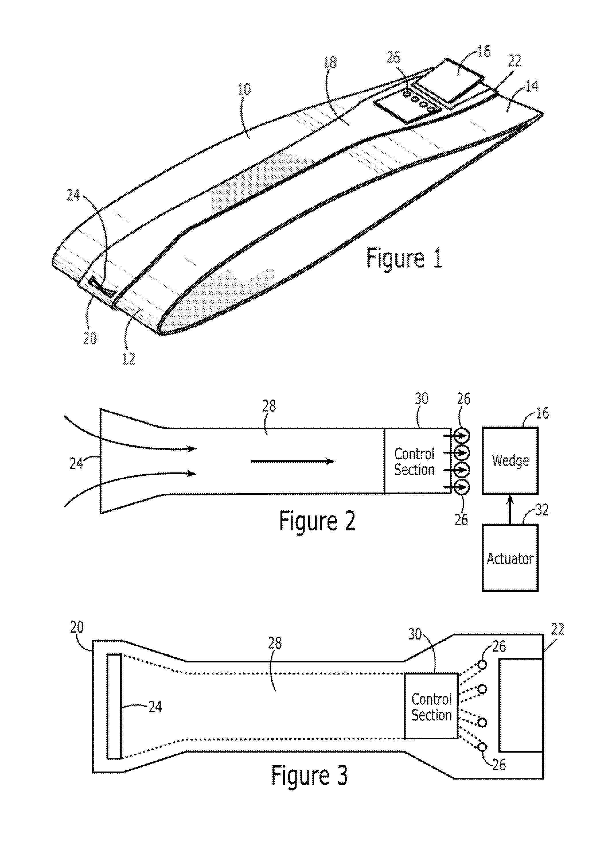 Flow control structure and associated method for controlling attachment with a control surface