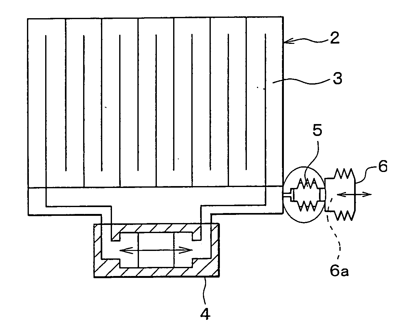 Counter-stream-mode oscillating-flow heat transport apparatus