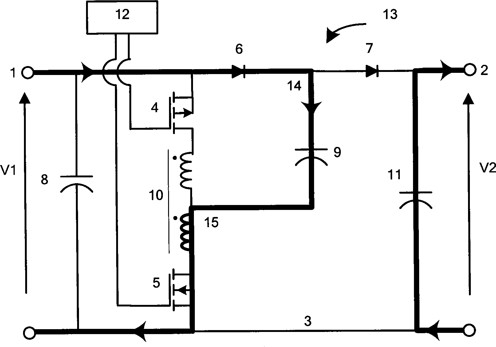 Resonant switched capacitor direct current voltage converter