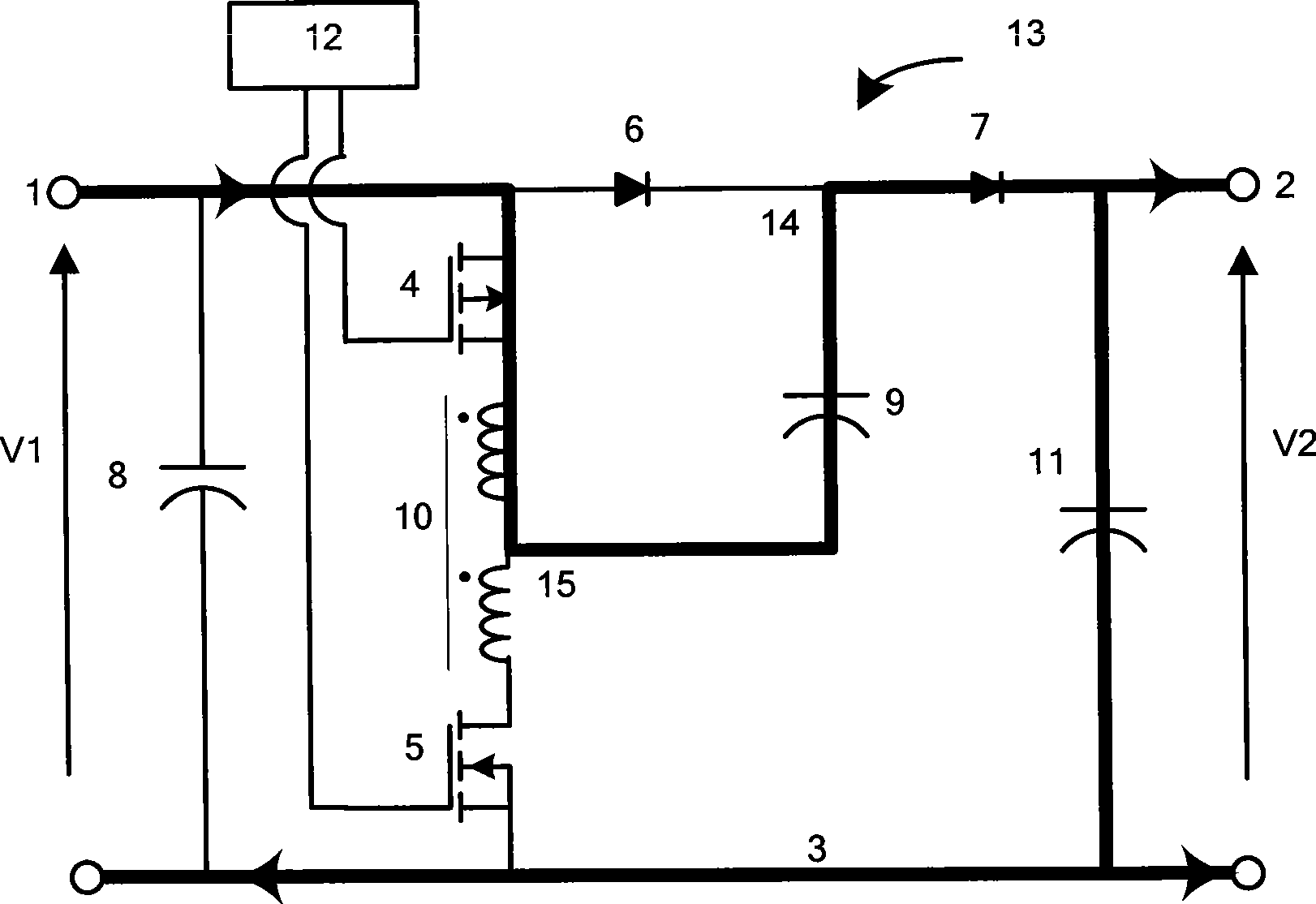 Resonant switched capacitor direct current voltage converter