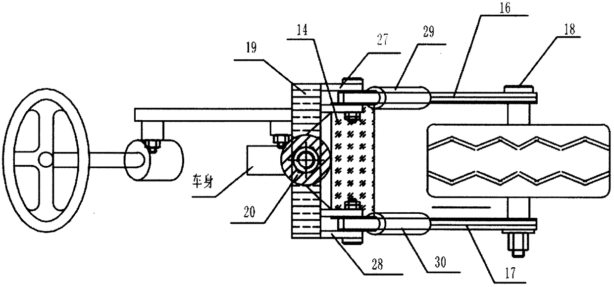 A forkless front wheel steering mechanism and vehicle