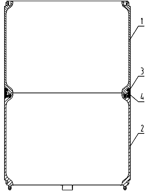 Industrial airtight container and connection method thereof