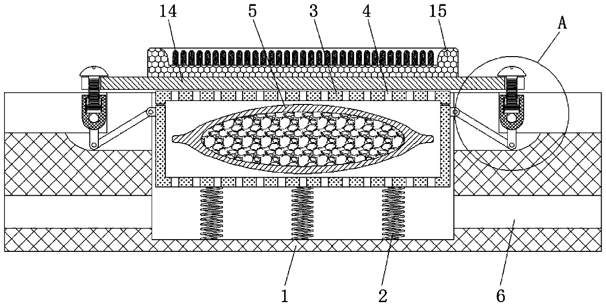 Computer memory plugboard fixing device based on connecting rod transmission