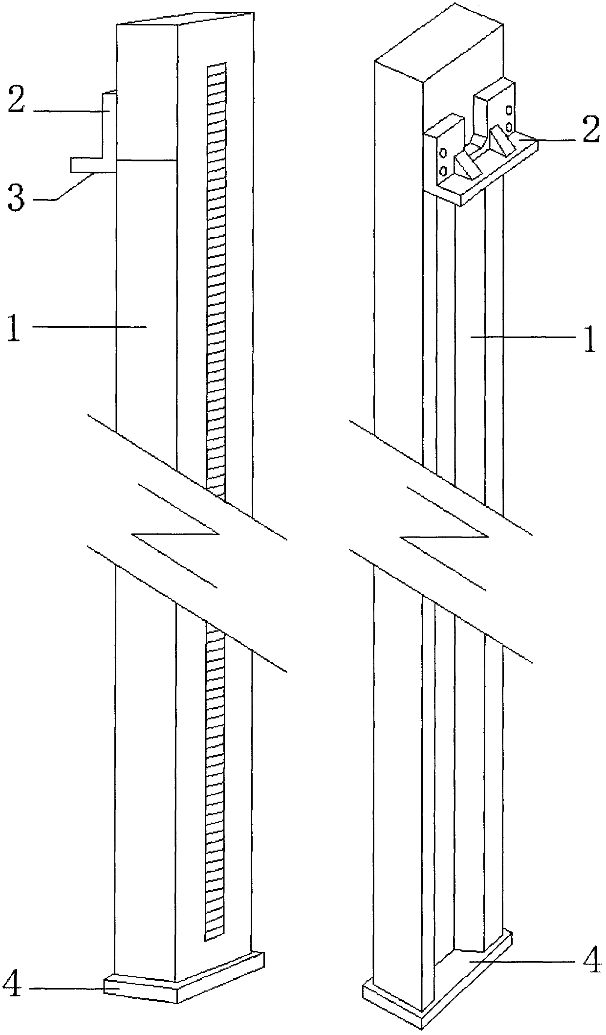 Suspended digital leveling rod and measuring method using same
