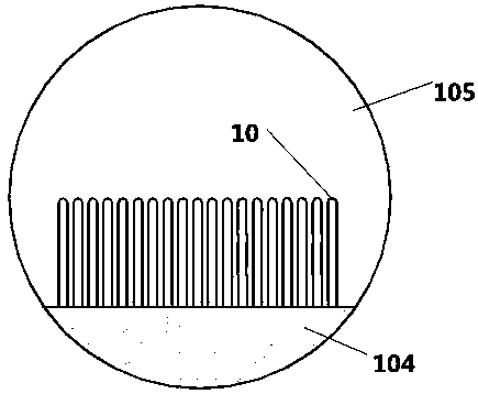 Vapor generator with pipe diameters of communicating pipes changing in radial direction