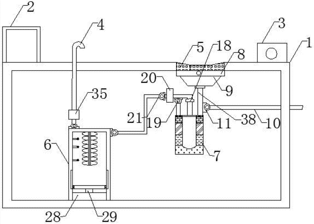 Tea set with water tank water detecting mechanism