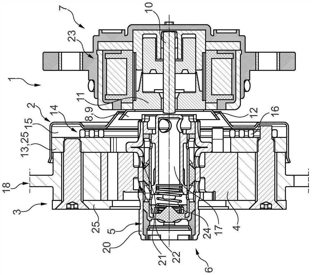 Camshaft adjustment system with hydraulic medium return device