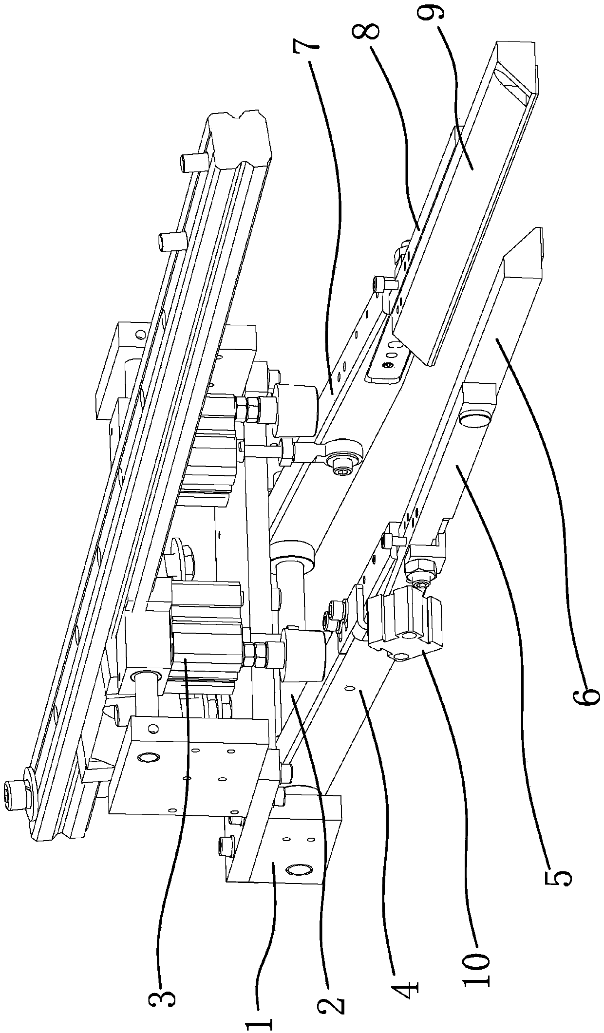 Big presser foot component structure of placket machine