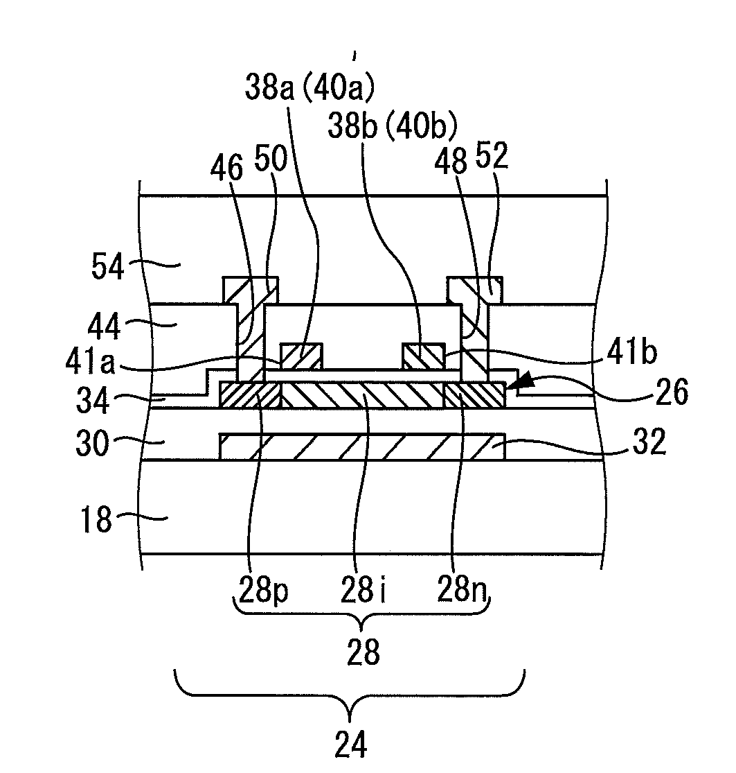 Optical sensor comprising a photodiode having a p-type semiconductor region, an intrinsic semiconductor region, and an n-type semiconductor region