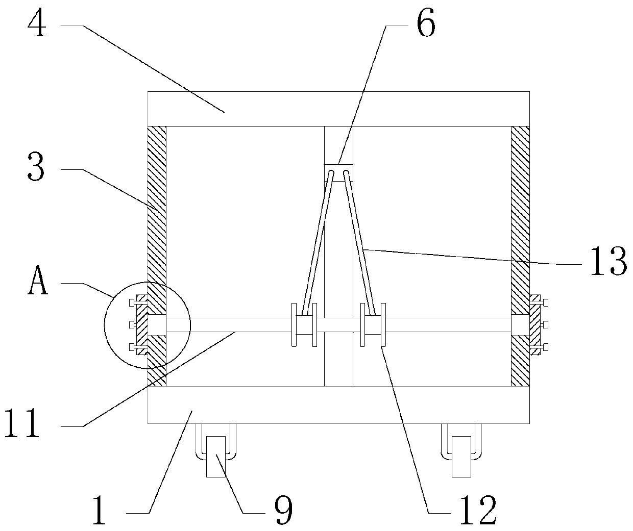 Material conveying device for building construction